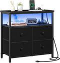 Yoobure Night Stand with Charge Station, Nightstand with 4 Drawers Bedside Table by Yoobure