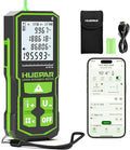 Laser Measuing Tool with Bluetooth APP, 200ft, ±1/16" High Accuracy, Huepar Rechargeable Green Beam Laser Distance Meter Multiple Measurement Modes, IP54 Durable for Home & Construction
