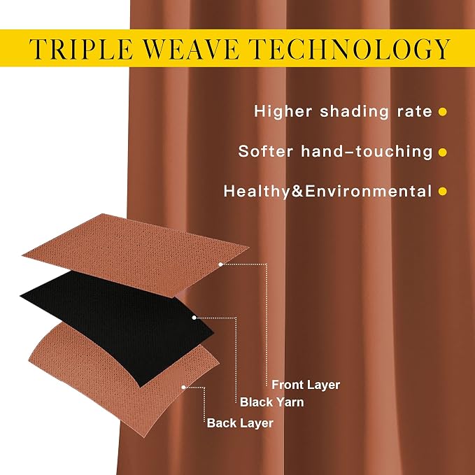 NICETOWN Blackout Sliding Door Curtains 2 Panels - Image 3