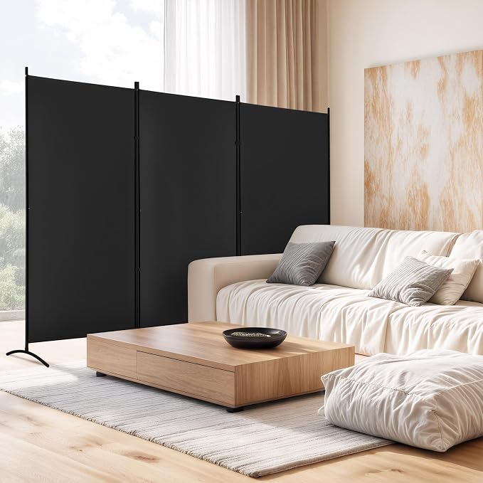 ZENY Room Divider, 3 Panel Folding Privacy Screens, Freestanding Room Divider - Image 3