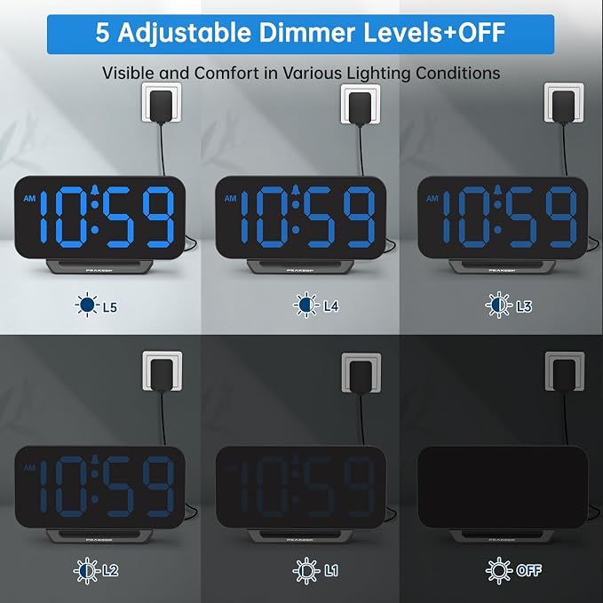 Peakeep Small Digital Alarm Clock - Image 3