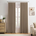 Cappuccino Blackout Curtains 138 Inches Long 11.5 feet Tall, Extra Long Pinch by KEQIAOSUOCAI