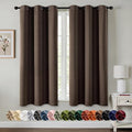 MIULEE Blackout Curtains for Bedroom 2 Panels 40"x45" Long Chocolate Brown | by MIULEE