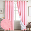 Diraysid 100% Blackout Curtains Pink Linen Curtains by Diraysid%2C+refresh+your+life