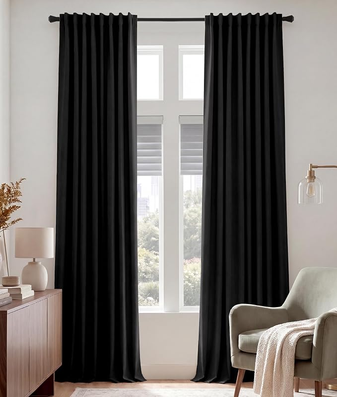 PONY DANCE Extra Long Blackout Curtains 108 inches Long by PONYDANCE