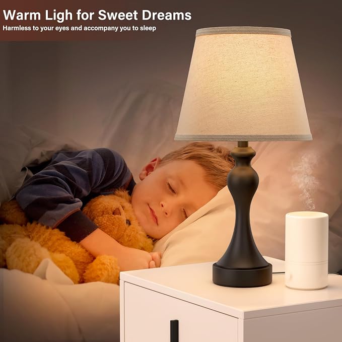 Touch Lamps for Nightstand, 3 Way Dimmable Bedside Lamps - Image 6