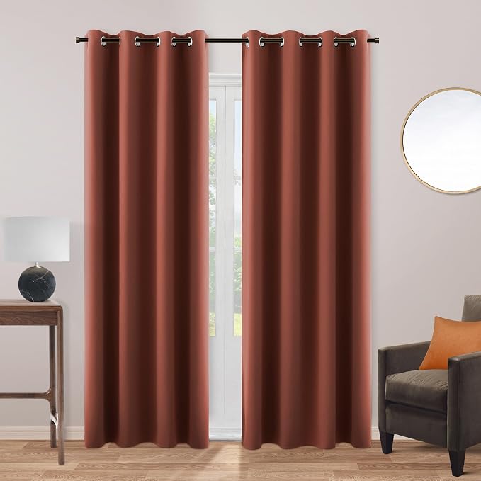 KOUFALL Thermal Curtains for Winter Insulated, Floor Length Curtain Black Out by KOUFALL