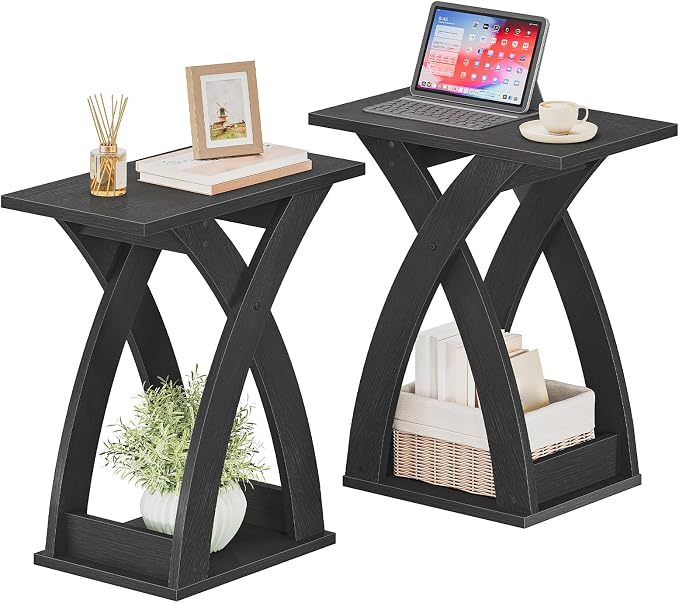 HOOBRO End Table Living Room Set of 2, Narrow Side Table by HOOBRO