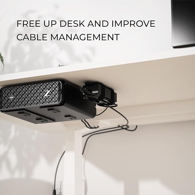 HumanCentric Universal Small Mounting Bracket Compatible with Small Devices, Modems, Power Blocks, Mount on The Wall or Under Your Desk, Vertically or Horizontally