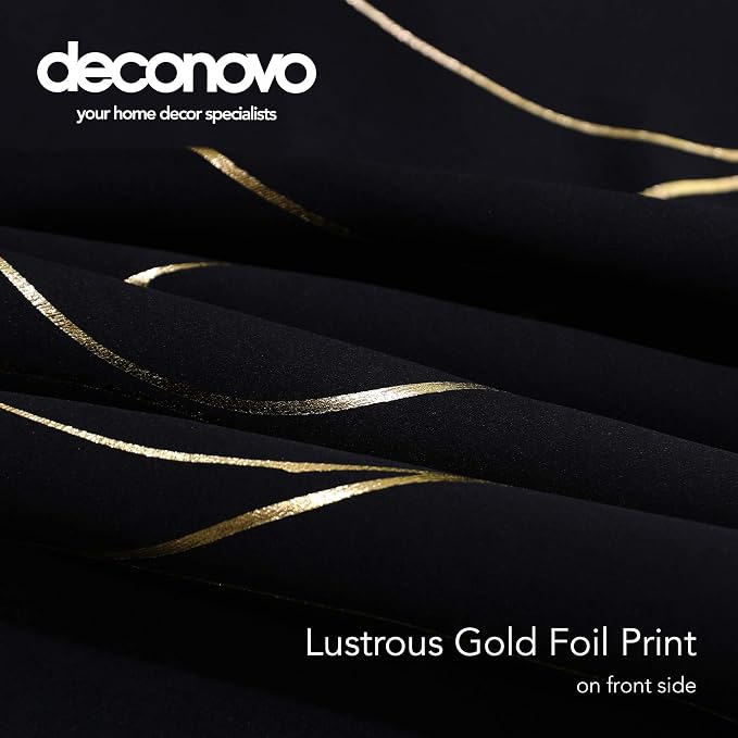 Deconovo Curtains for Living Room, Pattern Blackout Curtains 63 Inches Long | - Image 8