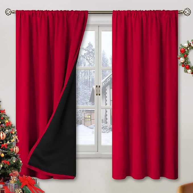 BGment Christmas 100% Blackout Curtains by BGment