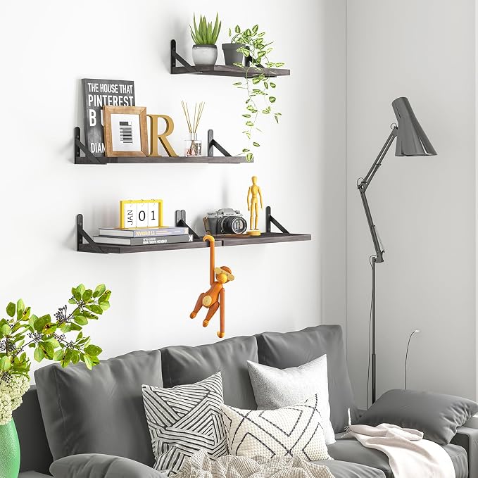 YGEOMER 4 Different Sizes Floating Shelves - Image 6