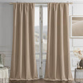Joydeco Velvet Blackout Curtains Black Out Curtain 84 Inch Drapes | by JOYDECO