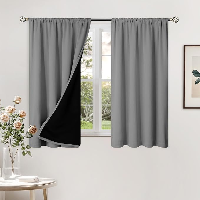 BGment Dove Grey 100% Blackout Curtains by BGment