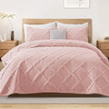 Exclusivo Mezcla Twin Size Quilt Set, Blush Pink | Soft Bedspreads by ExclusivoMezcla