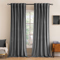 MIULEE Grey Velvet Curtains 52x90 inches 2 Panels Luxury Blackout Curtains | by MIULEE
