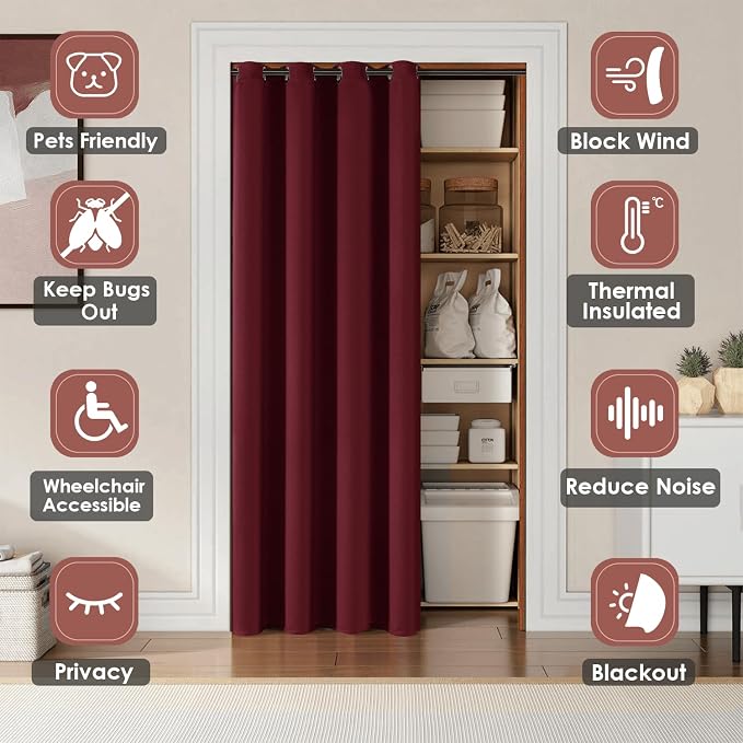 ChrisDowa Blackout Curtains Door Curtain - Image 3