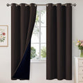 YoungsTex Dark Brown 100% Blackout Curtains 72 Inch Length, Room Darkening by YoungsTex