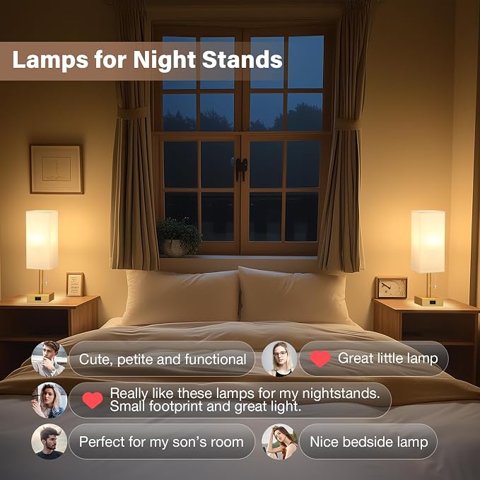 Bedside Lamp for Bedroom Set of 2 - Image 4