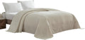 Beatrice Home Fashions Queen Channel Chenille Bedspread, Ivory | Soft, by BeatriceHomeFashions