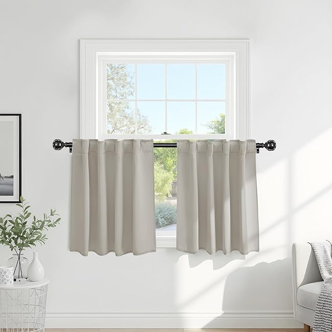 PONY DANCE Short Black Out Curtain Panels by PONYDANCE
