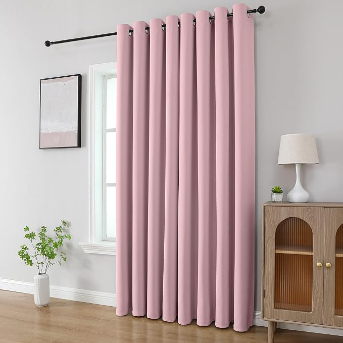 CUCRAF Custom Light Pink Blackout Curtains 1 Panel Set, Thermal Insulated - Image 8
