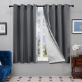 Deconovo Dark Grey Blackout Curtains by Unknown