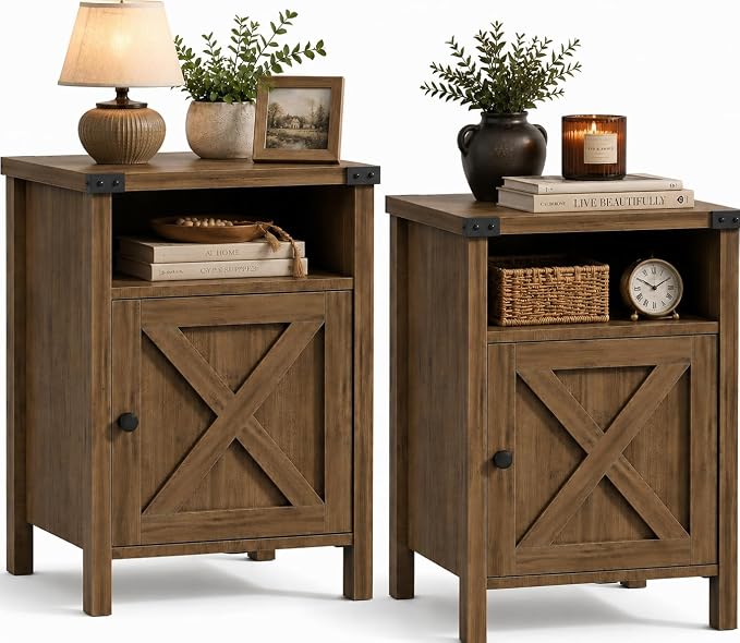 Farmhouse End Table, Nightstand by Catrimown