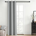 Yakamok Blackout Curtains 38x84 inch Light Grey Thermal Drapes-Bedroom | 1 panel by Yakamok