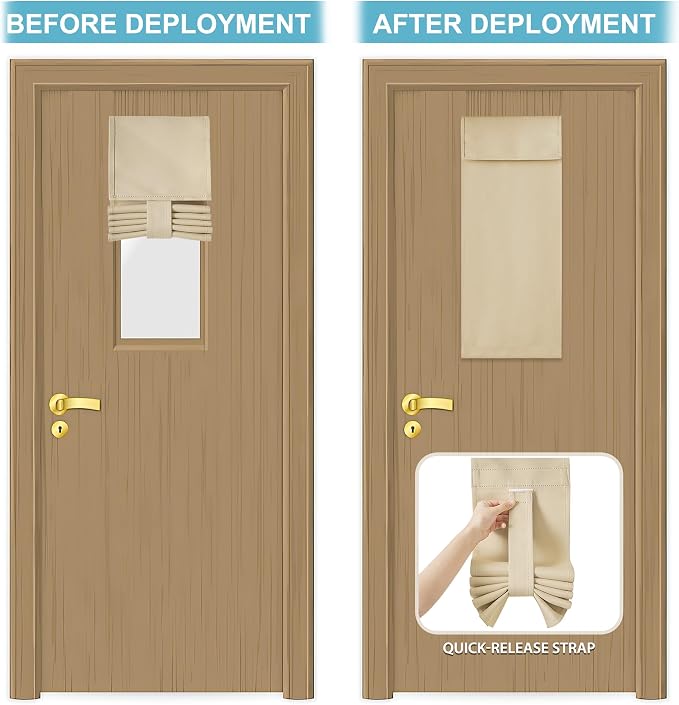 RYB HOME Classroom Door Window Cover, Room Darkening Block Views, Office Door - Image 5