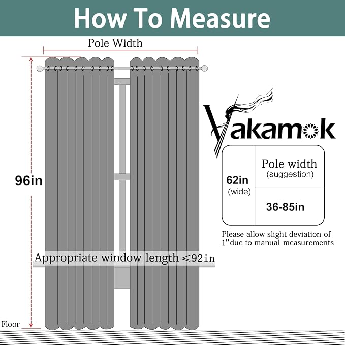 Yakamok Room Darkening Curtains 62x96 inch Long Chocolate Brown-Bedroom | 2 - Image 7