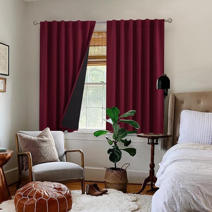 BGment Red Blackout Curtains 45 Inches Long - Image 9