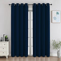 CUCRAF Navy Blue Blackout Curtains 84 Inches Long, Thermal Insulated Noise by CUCRAF