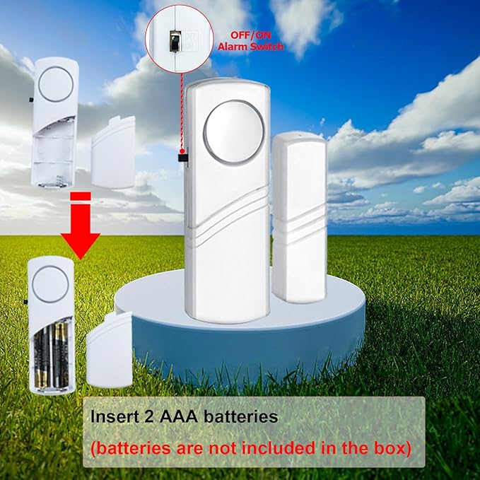 Security Door Window Alarm, 90DB Wireless Sensor Door Window Burglar Alarm, Door Alarms for Kids Safety, Easy Installation Doorbell Alarms for Office House Window Pool (16 Pack)