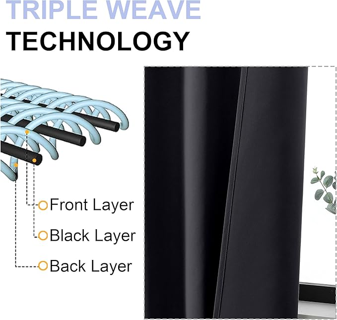 Simplebrand Ava Halloween Black Short Blackout Curtains - Image 5