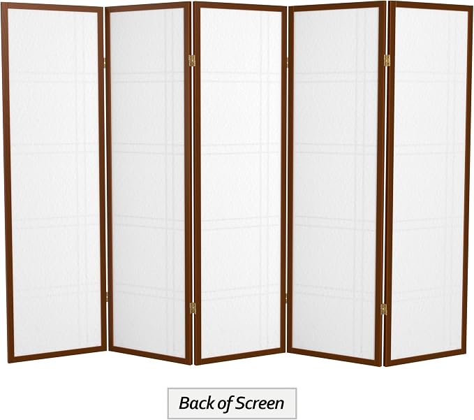 Red Lantern 5 ft. Tall Double Cross Shoji Screen - Image 6