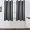 Grey Blackout Curtains 34 x 54 Inch Length/Set of 2 Curtain Panels/Thermal by Lemomo
