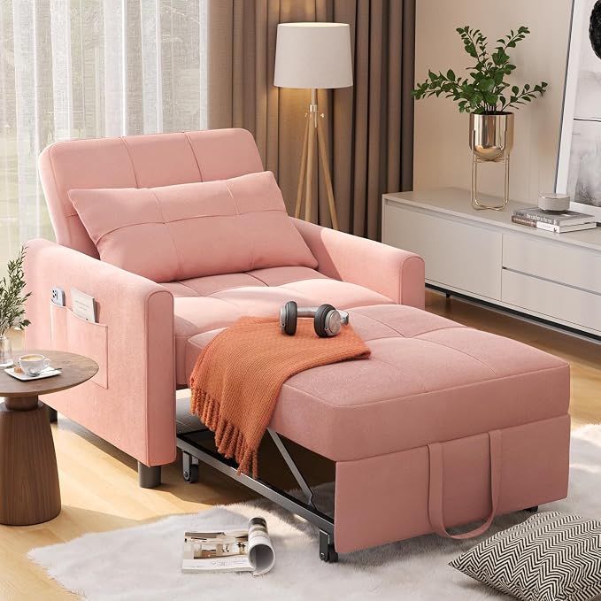 Aiho Convertible Sleeper Chair 3-in-1 Sofa Bed, Dorms and Guest Rooms by AIHO