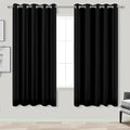 KOUFALL Black Curtains for Bedroom 63 Inch Length x 72 Inches Wide, Room by KOUFALL