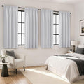 MIULEE Greyish White Blackout Curtains 4 Panels Set 72 Inch Length Bedroom | by MIULEE