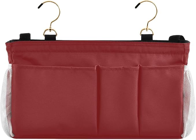 DOMIKING Wine Red Bedside Caddy - Image 2