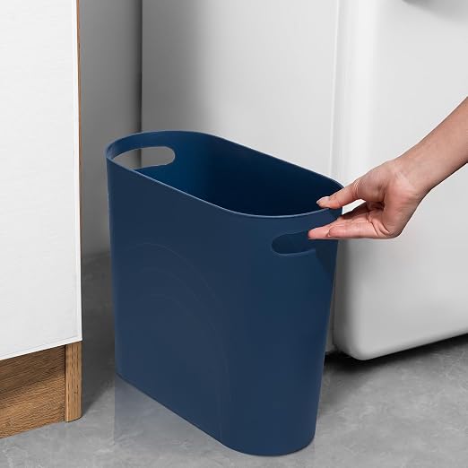 rejomiik Small Bathroom Trash Can, 3.5 Gallon Slim Garbage Can, Office and - Image 2