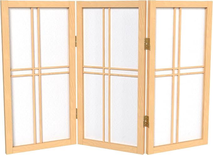 2 ft. Short Desktop Double Cross Shoji Screen by RedLantern