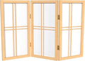 2 ft. Short Desktop Double Cross Shoji Screen by RedLantern