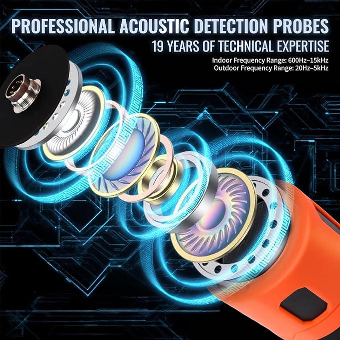 PQWT 125B Water Leak Detector, Outdoor Underground Pipe Leak Detection (9.84ft/3m Depth)