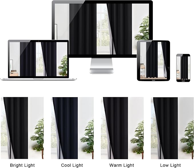 XWZO 100% Blackout Curtain Panels - Image 8