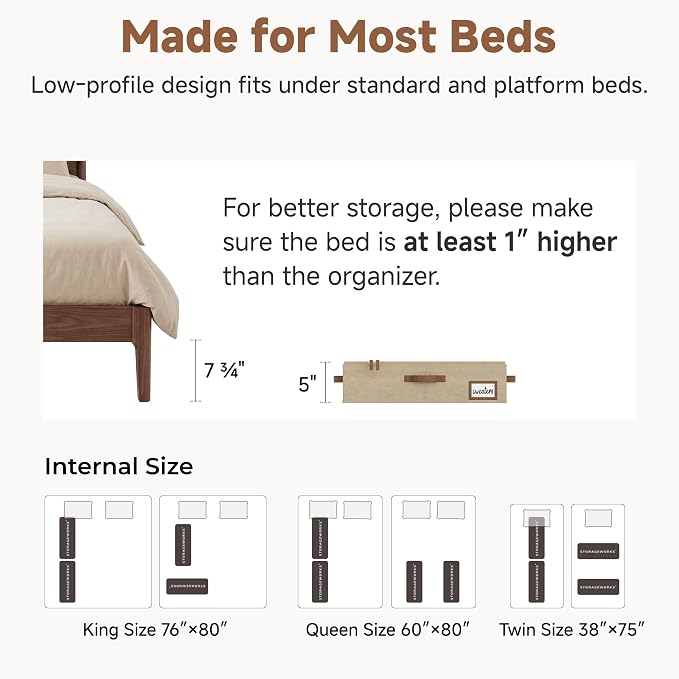 StorageWorks 5 Inch Low Profile Under Bed Storage Containers - Image 6