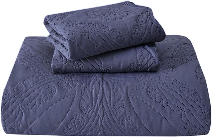 Kingnex King Size Bedspread Soft Lightweight Quilted Coverlet Set 3 Pieces 1 - Image 8