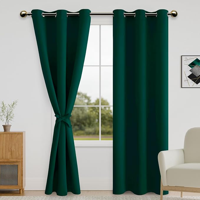 DWCN Blackout Curtains – Christmas Room Darkening Privacy Grommet Drapes by DWCN
