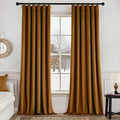 MIULEE Velvet Curtains 50W x 96L 2 Panels Golden Brown Blackout Curtains | by MIULEE